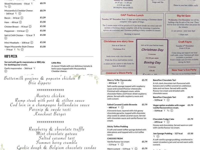 Chain Bridge Menu