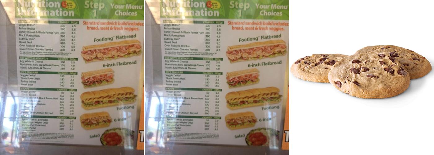 Subway Menu