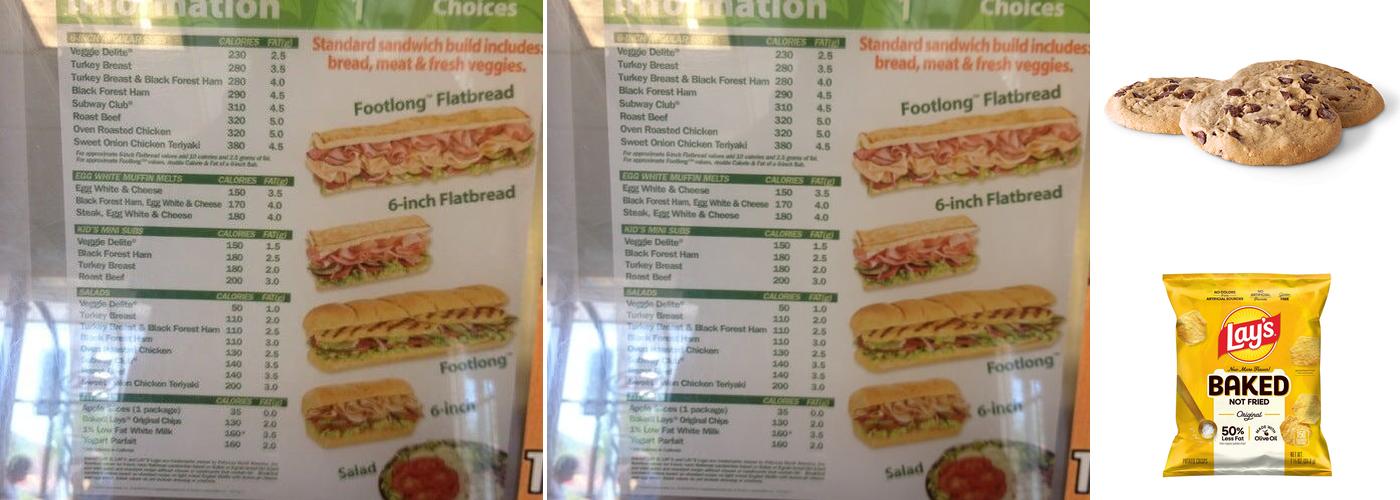 Subway Menu