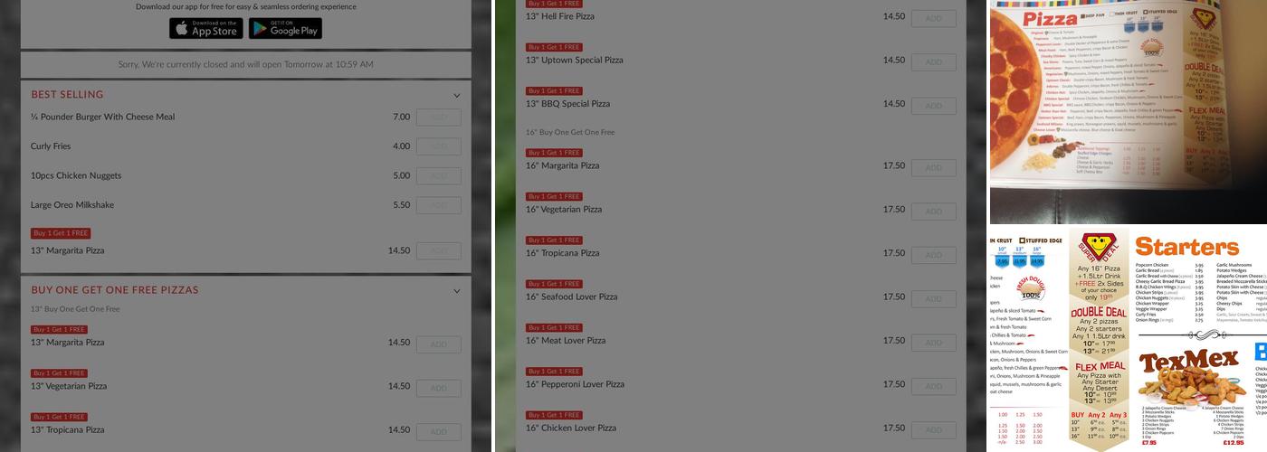 Uptown Pizza & Kebab Menu