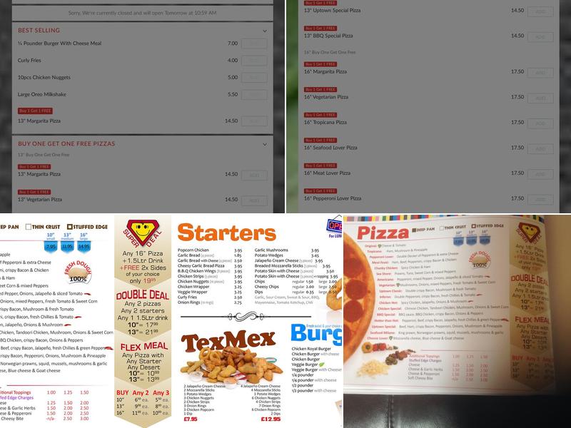 Uptown Pizza & Kebab Menu