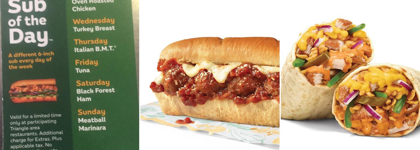 Subway Menu