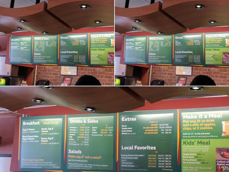 Subway Menu