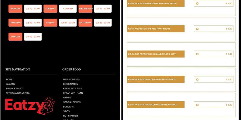 Stevenage Charcoal Grill Menu