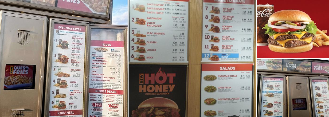 Wendy's Menu