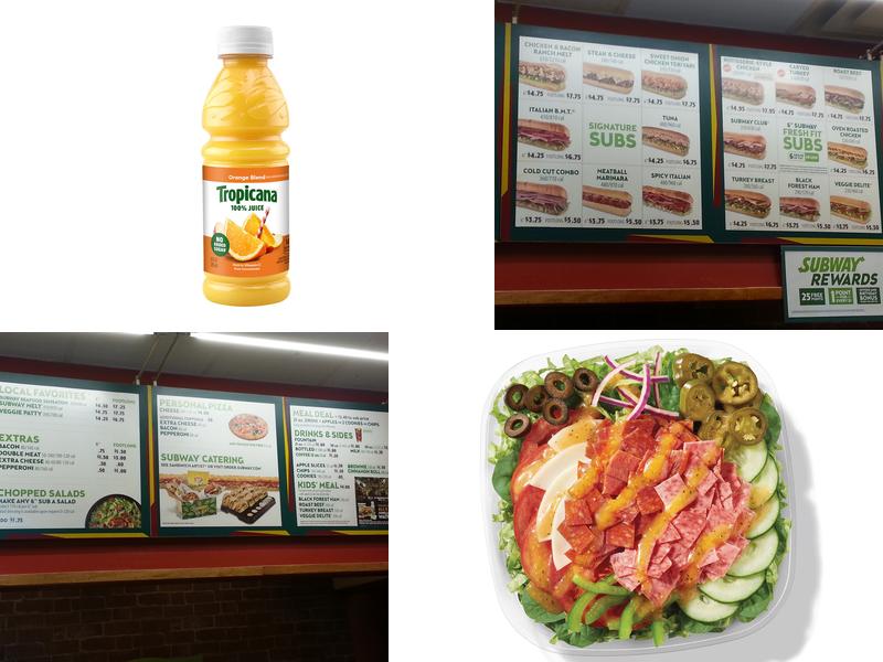 Subway Menu