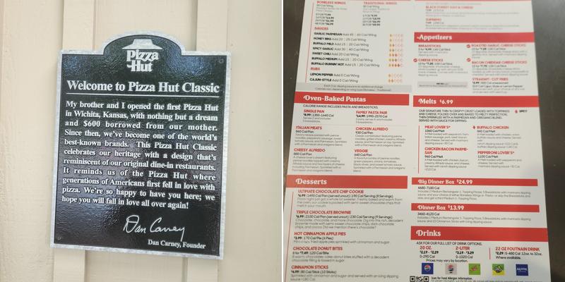 Pizza Hut Menu