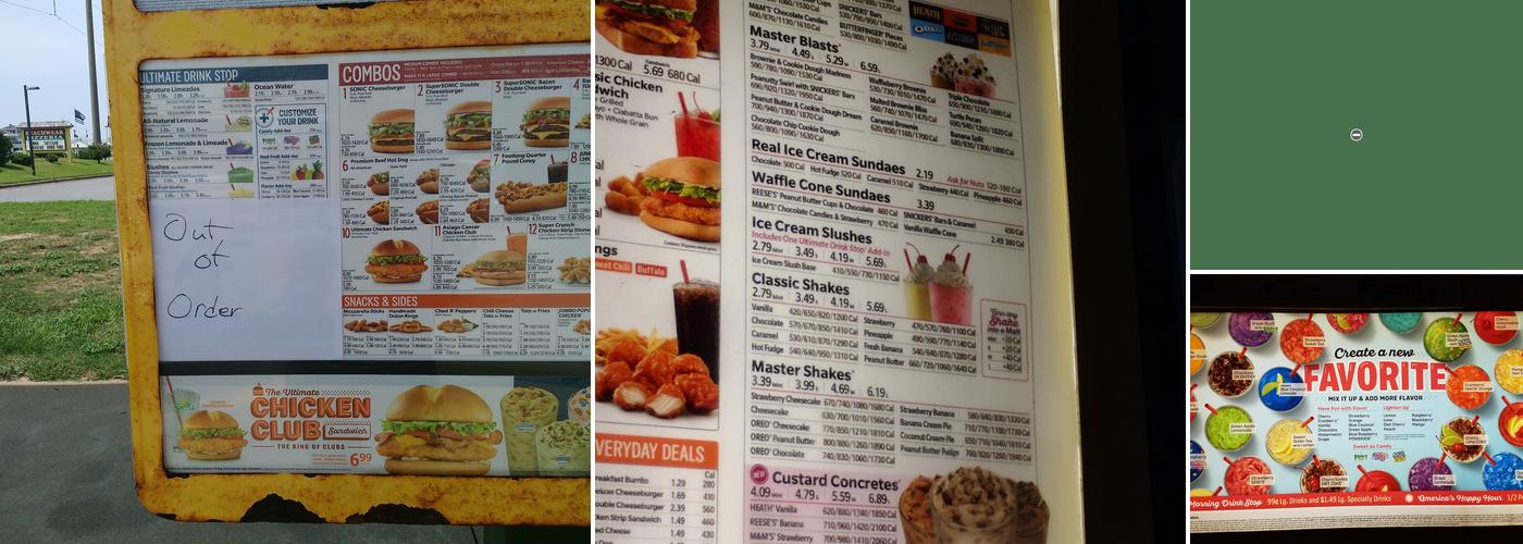 Sonic Drive-In Menu