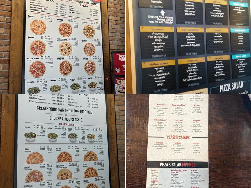 MOD Pizza Menu