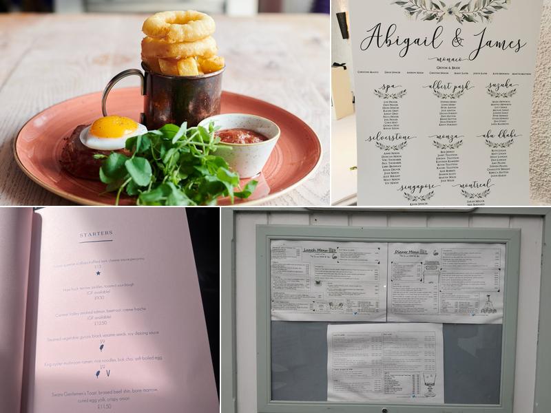 The Swan Hotel & Spa Menu