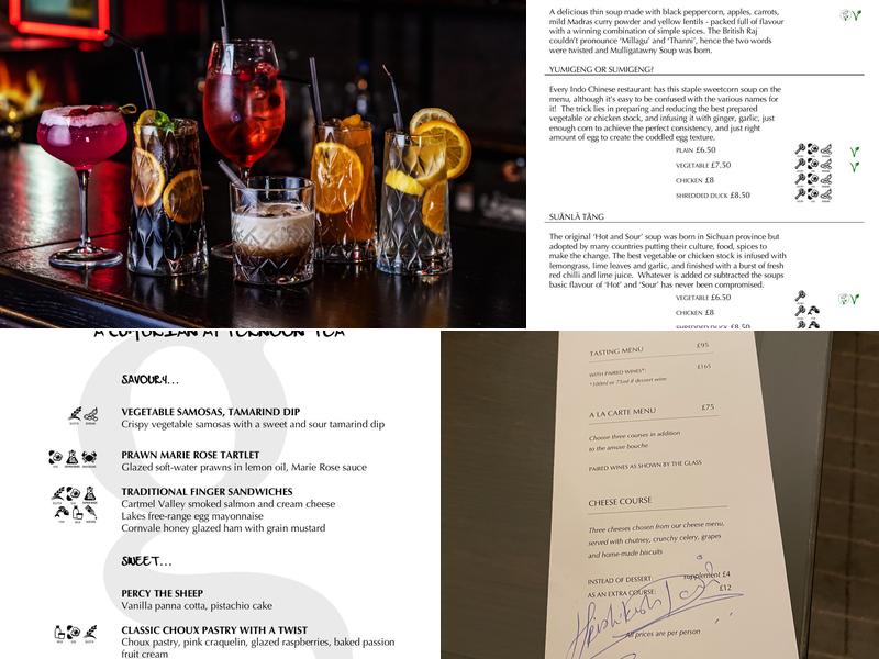 Gilpin Hotel & Lake House (AA 5-Star) Menu