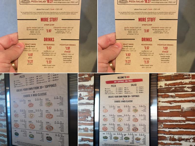 MOD Pizza Menu