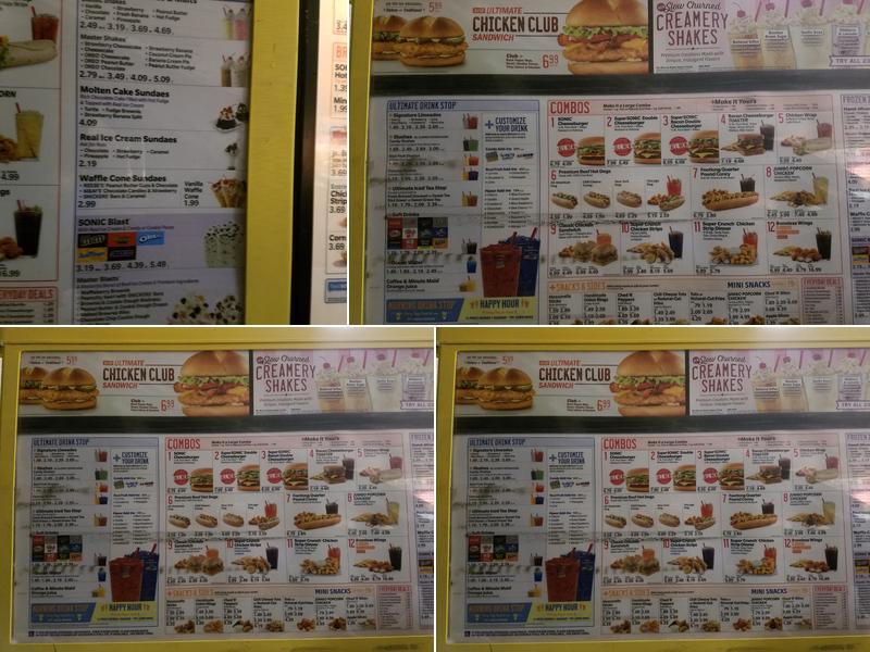 Sonic Drive-In Menu
