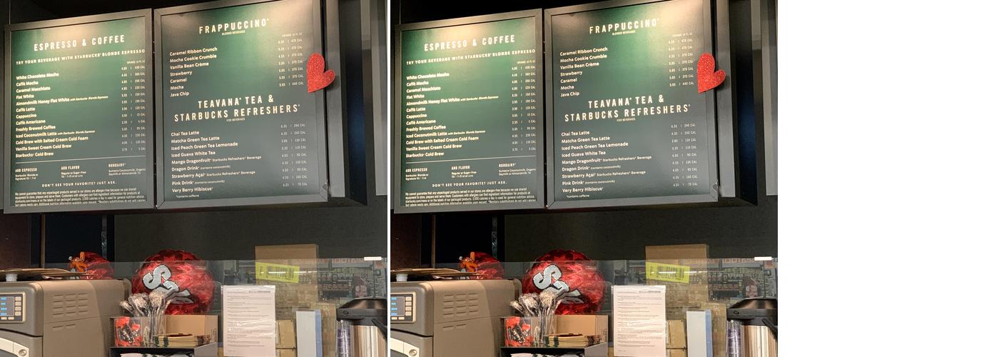 Starbucks Menu