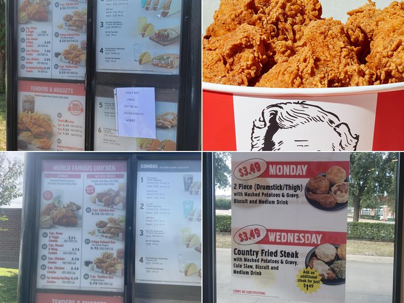 KFC Menu