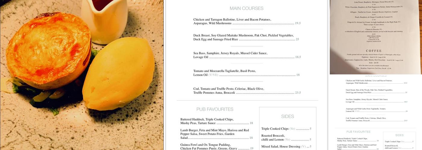 Hare & Hounds Mill Brow Menu