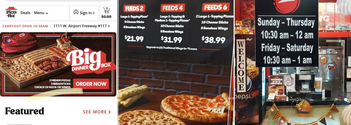 Pizza Hut Menu