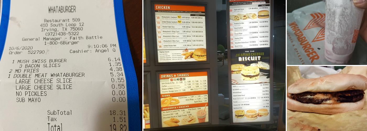 Whataburger Menu