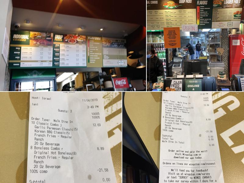 Wingstop Menu