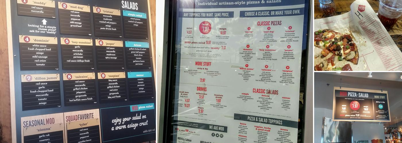 MOD Pizza Menu