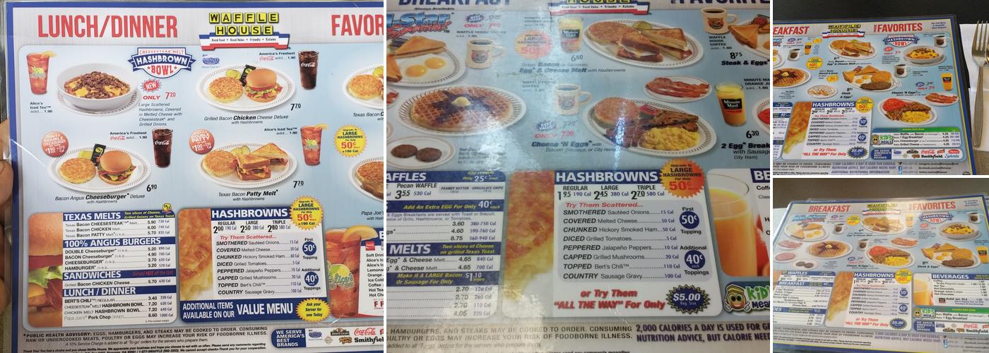 Waffle House Menu