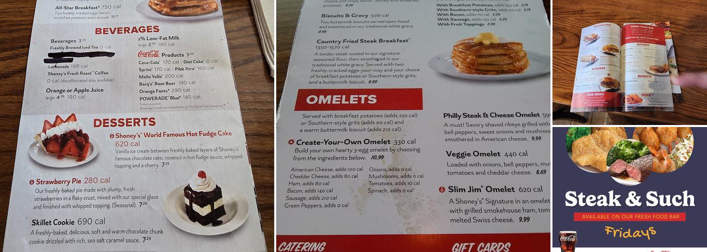 Shoney's - Pigeon Forge (next to Stampede) Menu