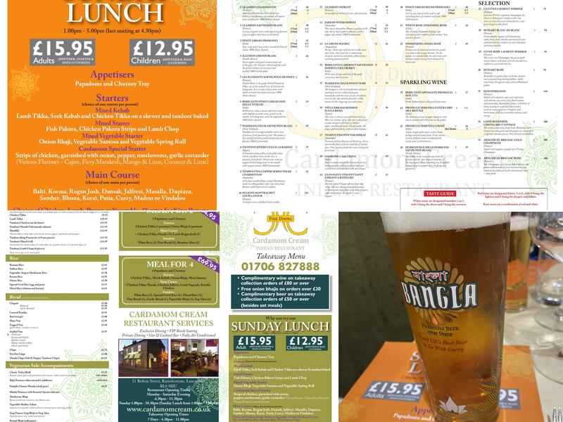 Cardamom Cream Menu