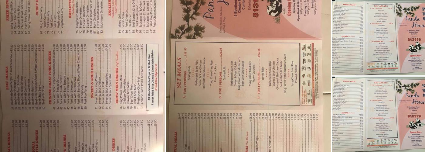 Panda House Menu