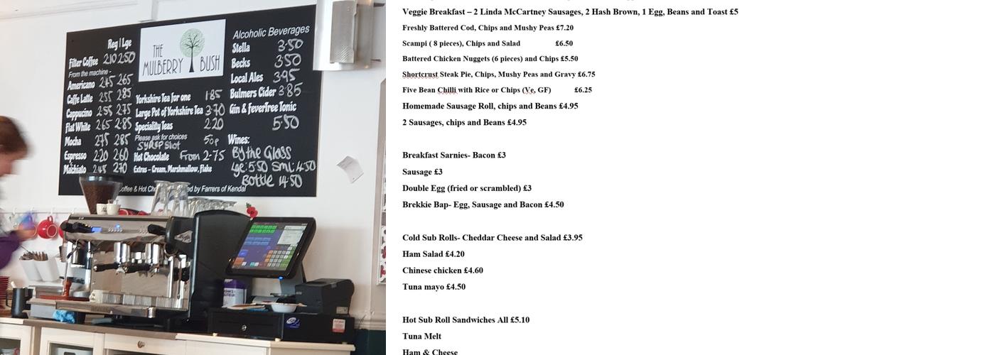 The Mulberry Bush Menu