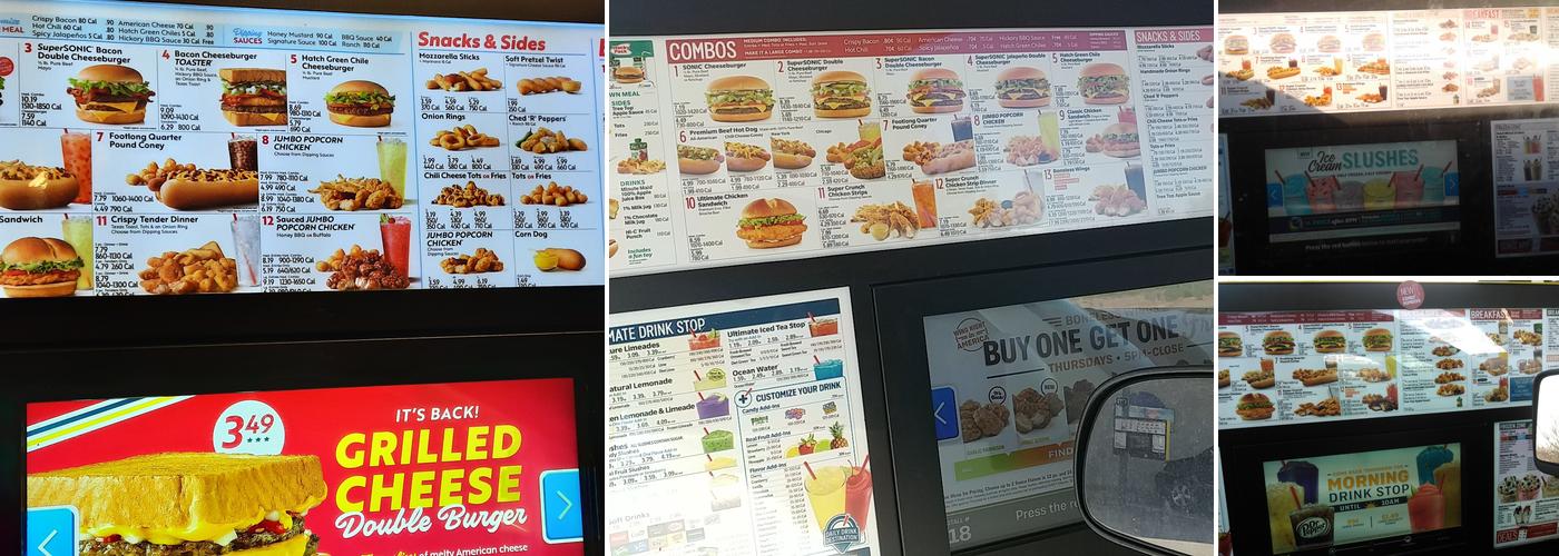 Sonic Drive-In Menu