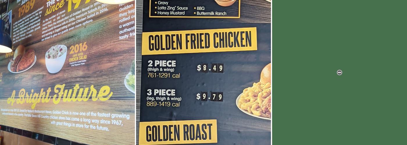 Golden Chick Menu