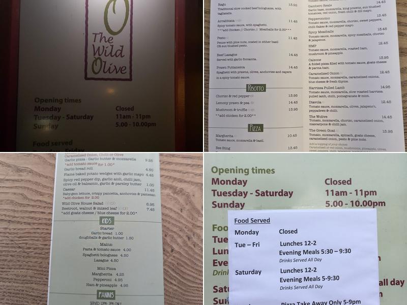 The Wild Olive Menu