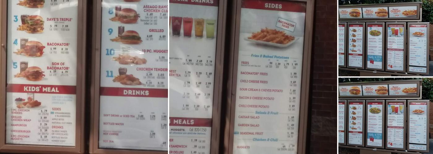 Wendy's Menu