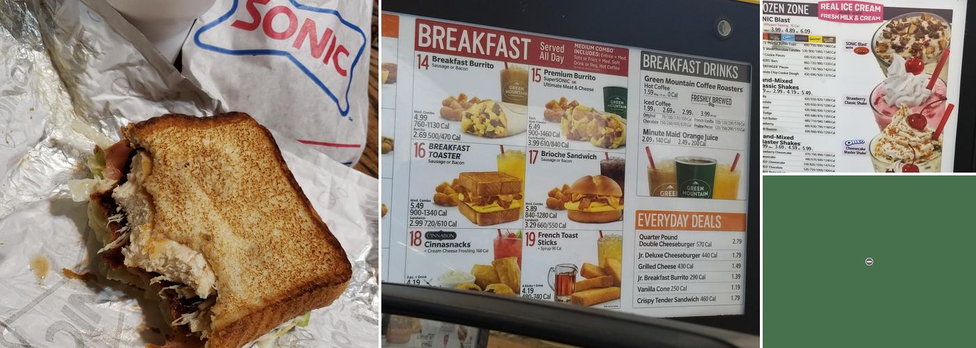 Sonic Drive-In Menu