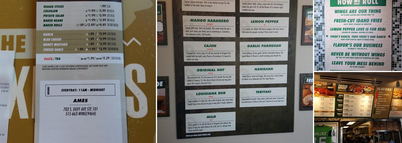 Wingstop Menu