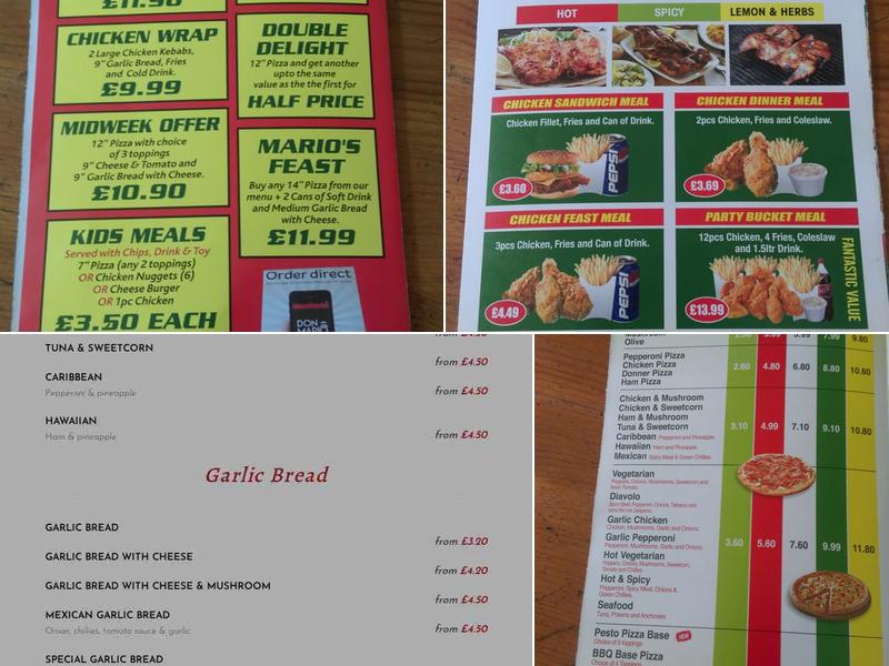 Don Mario Wigan Menu