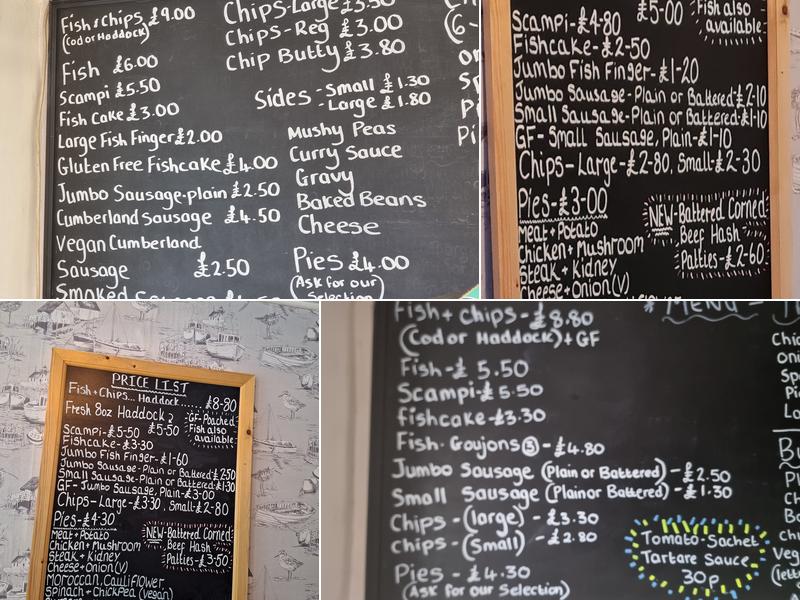 The Haddock Paddock Menu