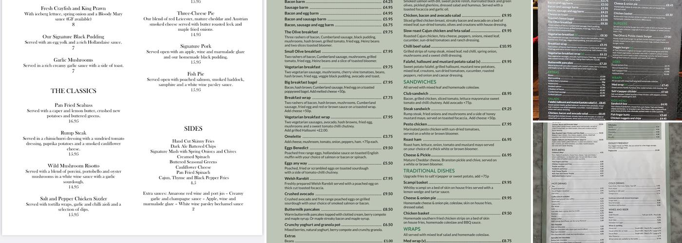 The Olive & Pickle Menu