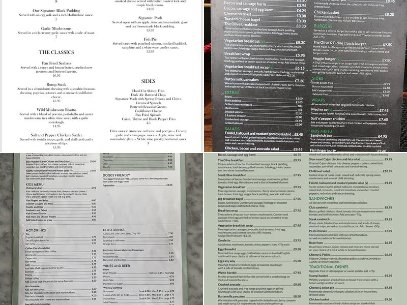 The Olive & Pickle Menu