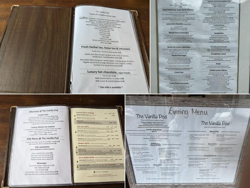 The Vanilla Pod Menu