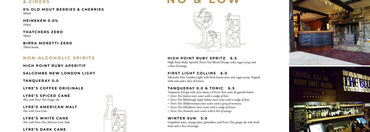 Blue Ball Inn, Lynmouth Menu