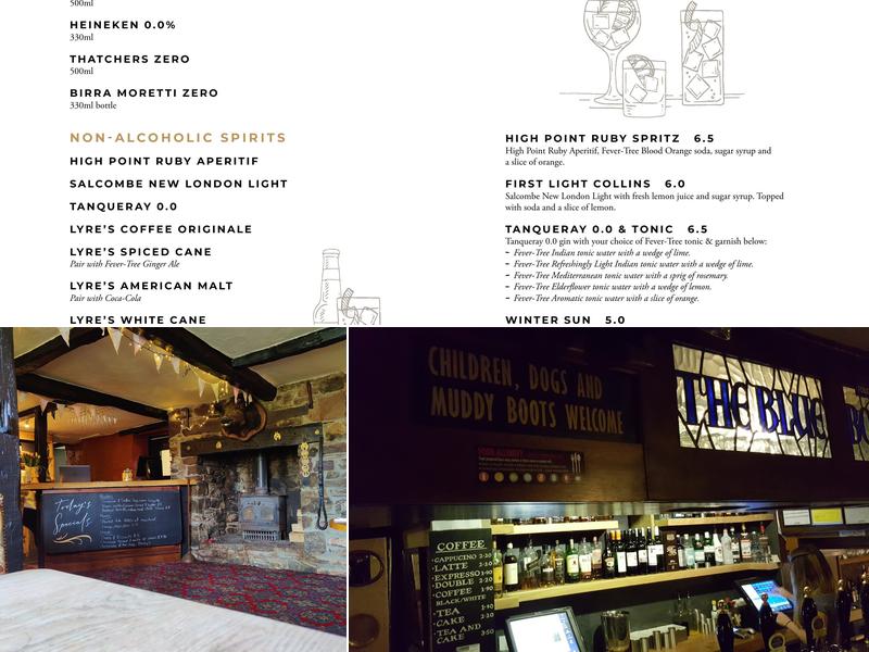Blue Ball Inn, Lynmouth Menu