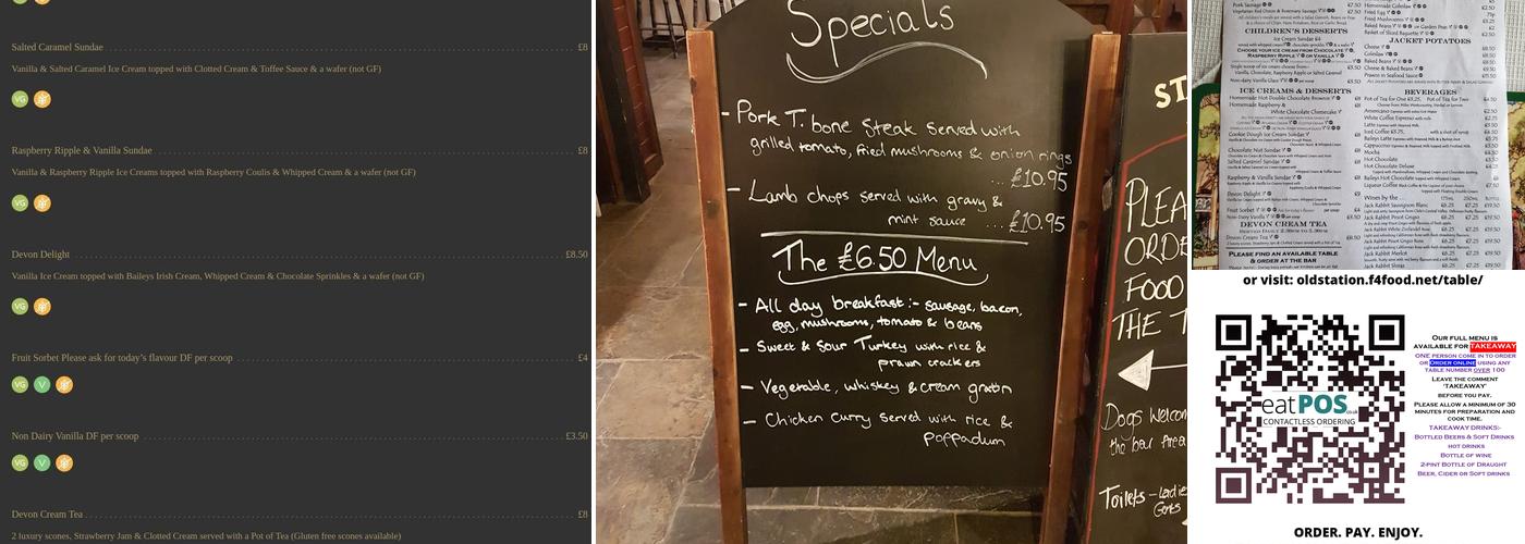 Old Station House Inn Menu