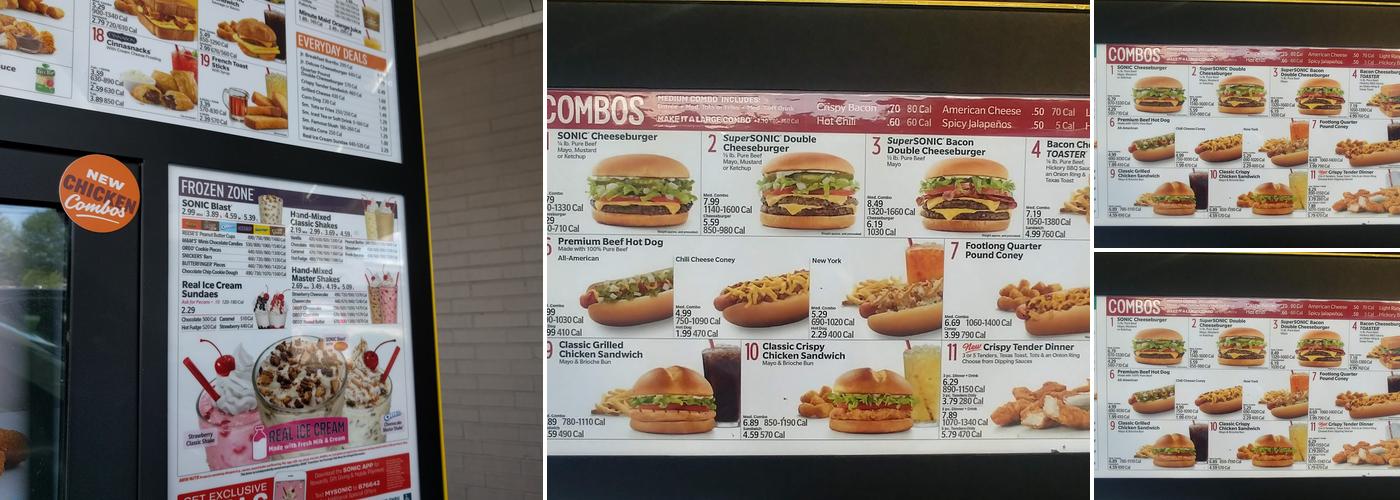 Sonic Drive-In Menu