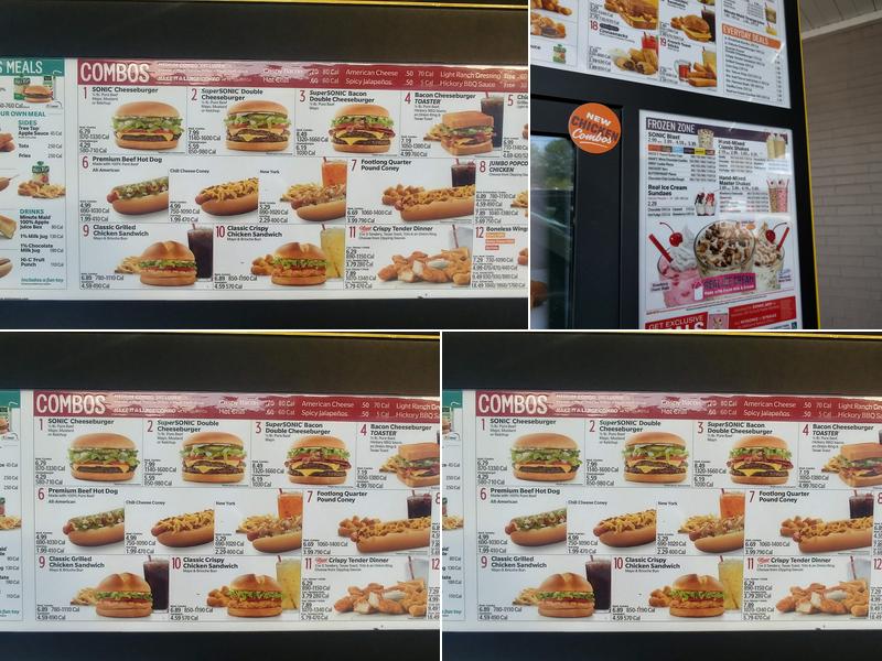 Sonic Drive-In Menu