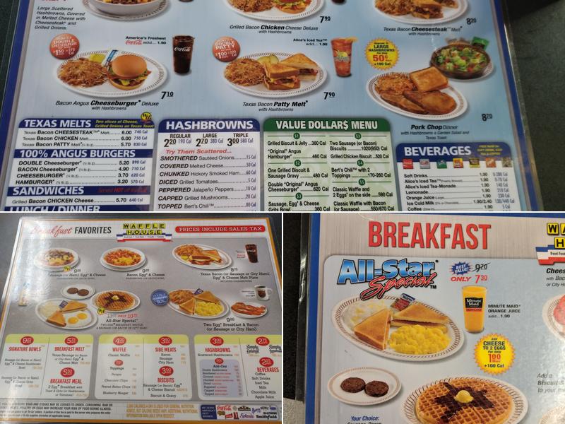 Waffle House Menu