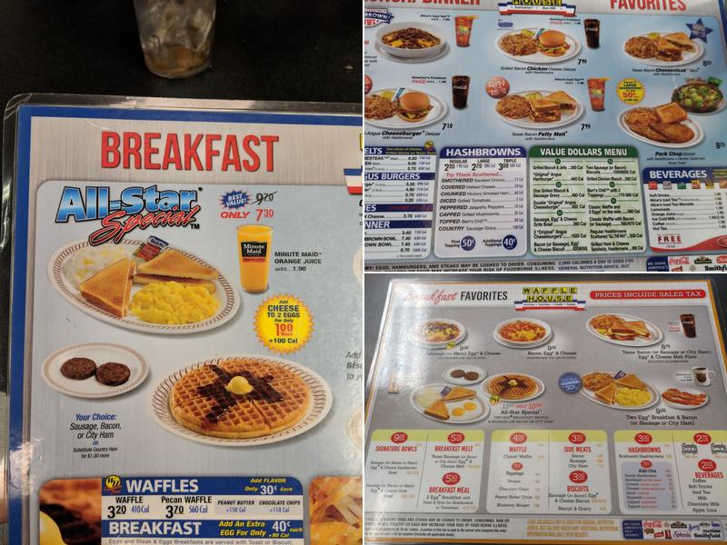 Waffle House Menu