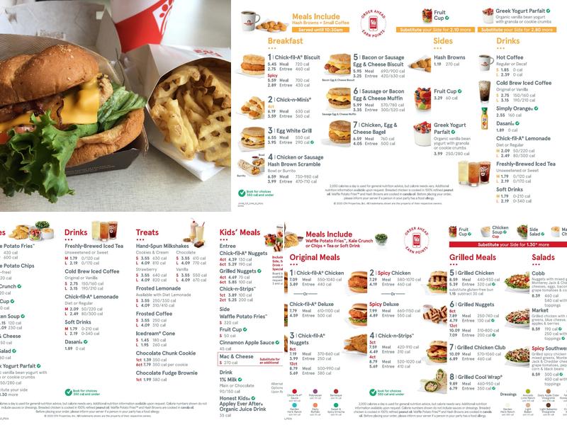 Chick-fil-A Menu