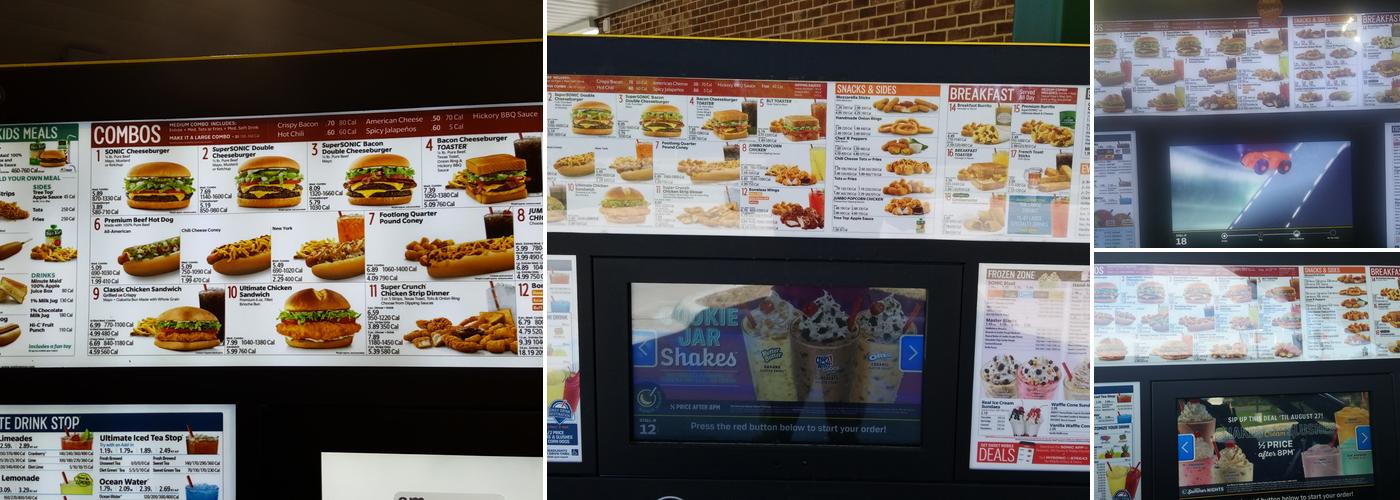 Sonic Drive-In Menu
