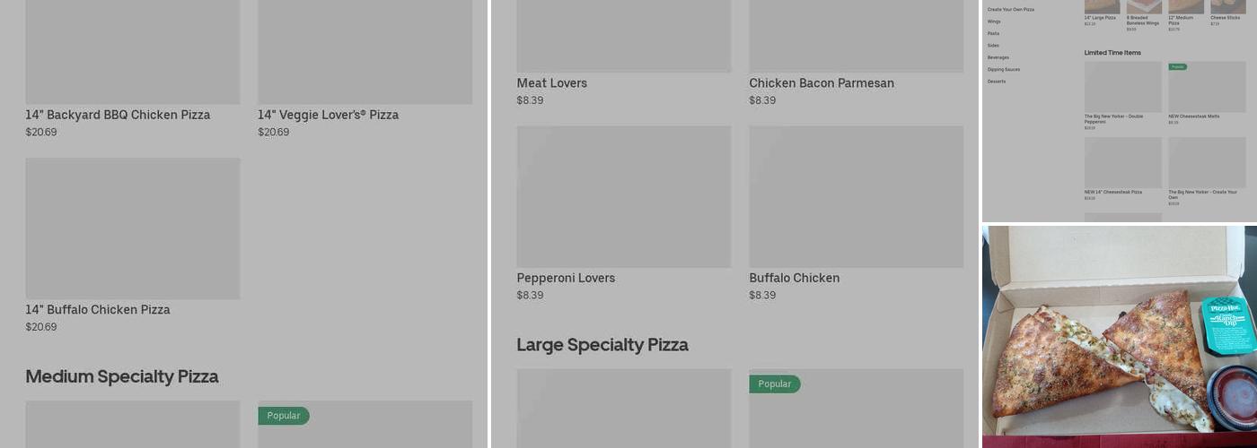 Pizza Hut Menu
